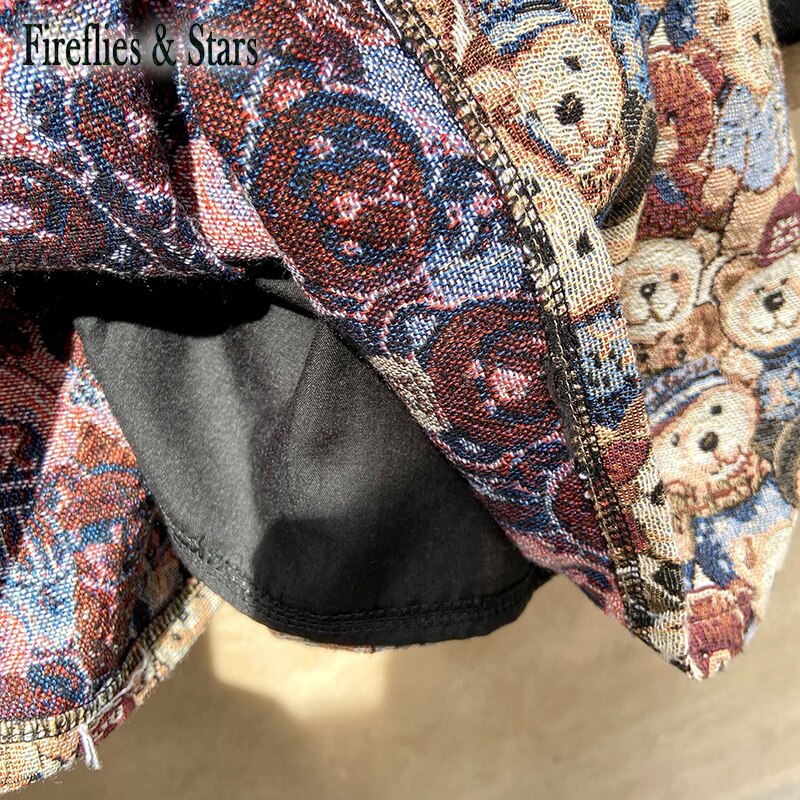 Jupe à bretelles pour filles, jupe bébé, jupe enfants, bretelles, robe enfants, dessin animé broderie, 1-7 ans, printemps automne: Marron / 24M