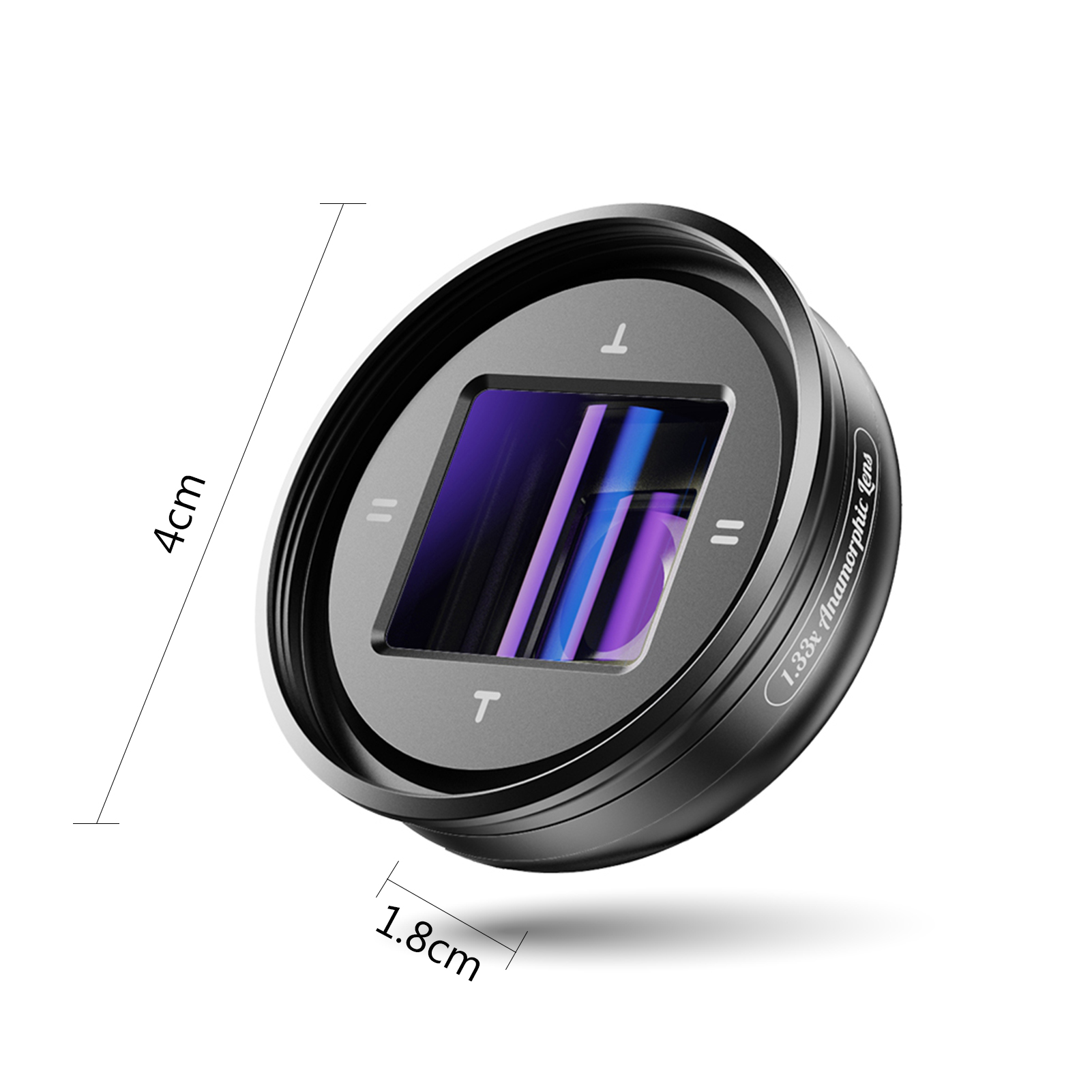 APEXEL APL-HBHDAN 1.33X Anamorphic Lens Movie Lens with HD Multiple Coatings Storage Bag Cleaning Cloth for Smartphone