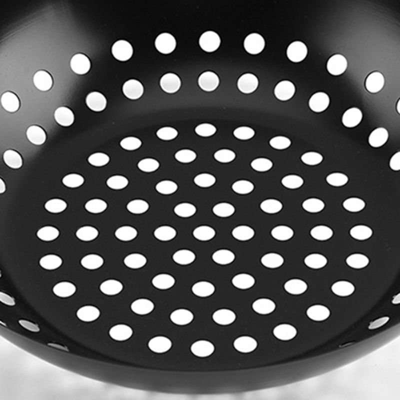 Non-stick BBQ Grill Tray Vegetables Griddle Plate Small Round Grill Basket with Large Holes