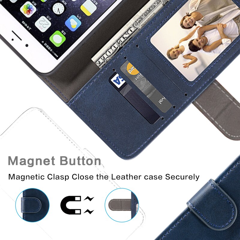 Étui portefeuille en cuir avec support pour téléphone Crosscall Core-X4, housse avec coque magnétique,