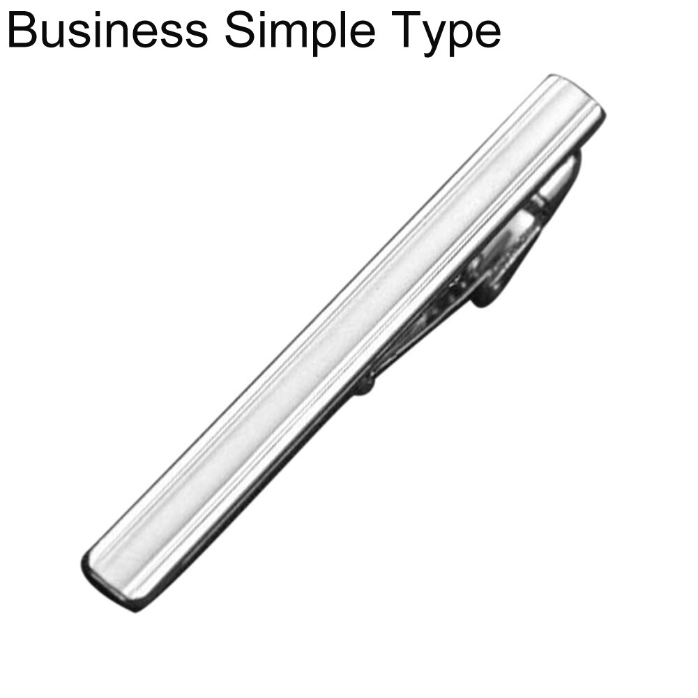 SALES! Men's Metal Simple Silver Necktie Tie Clip Clamp Pin Stickpin Business Wedding Suit 8 Style Optional: Business Simple Type