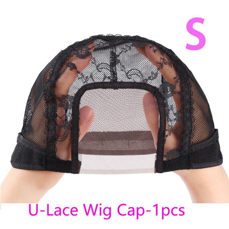 U Part Lace Wig Caps For Making Human Hair Lace Wigs Ventilated Wig Cap Dome Mesh Weaving Cap S M L Size Wig Accessories: U-Lace-cap-S-1pcs