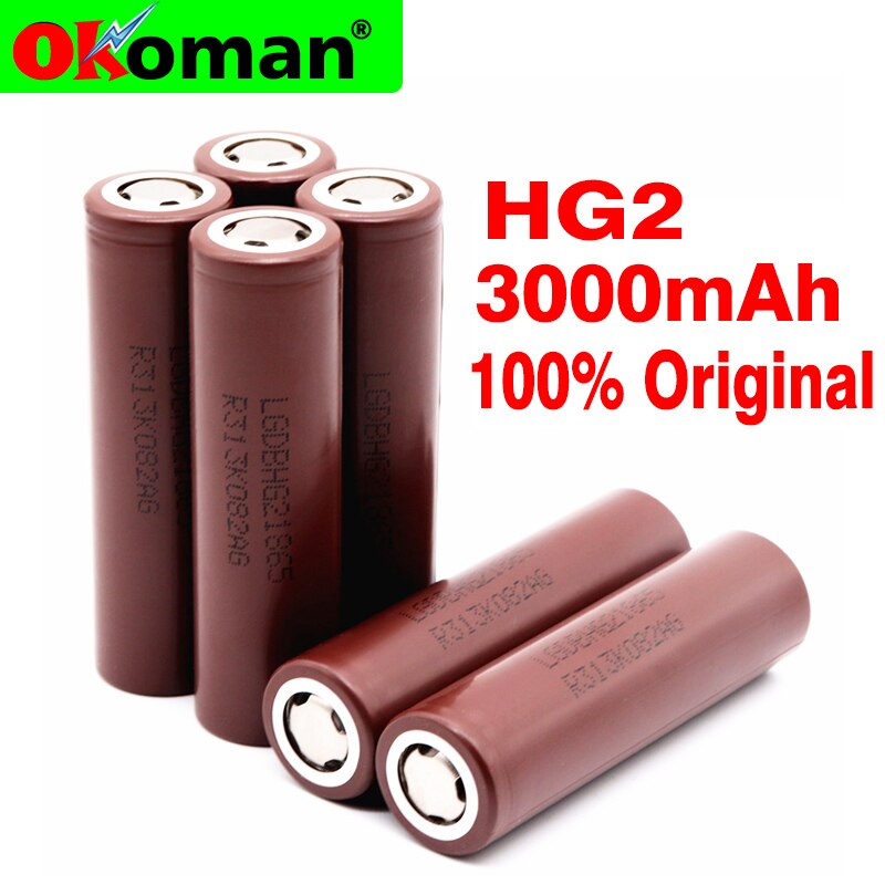 100% Originele 18650 Batterij HG2 18650 Oplaadbare Batterij 3000Mah Batterij 18650 HG2 3.6V Gewijd Voor Hg2 3.7V Power