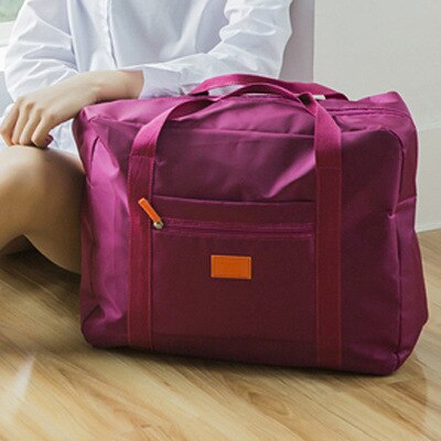 Airplane bag aircraft bag waterproof portable luggage bag large capacity clothing travel storage bag Korean folding luggage bag: Red