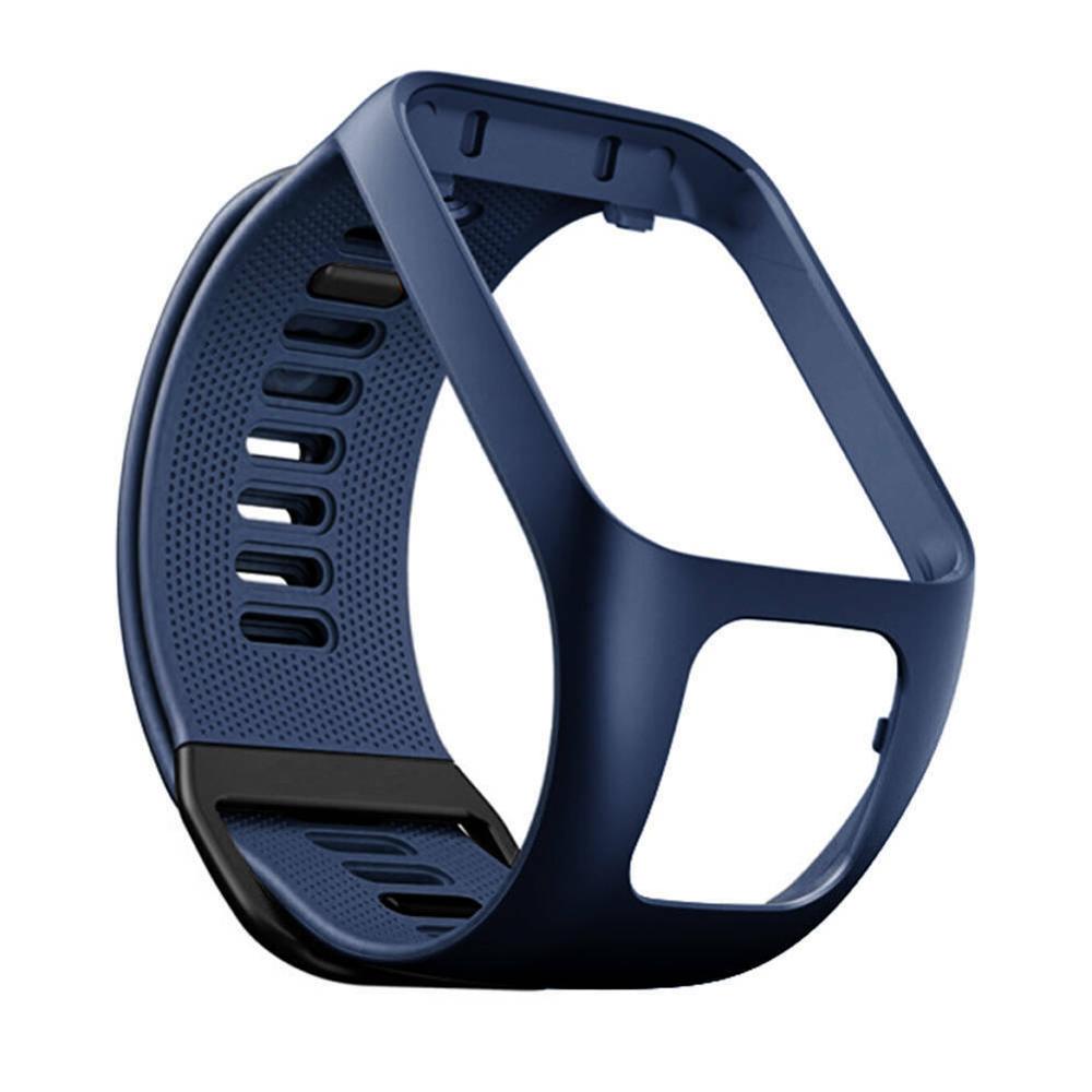 De silicona de correa de reloj correa para TomTom Runner 2 3 chispa 3 GPS reloj deportivo Tom 2 serie 3 de banda inteligente: Azul