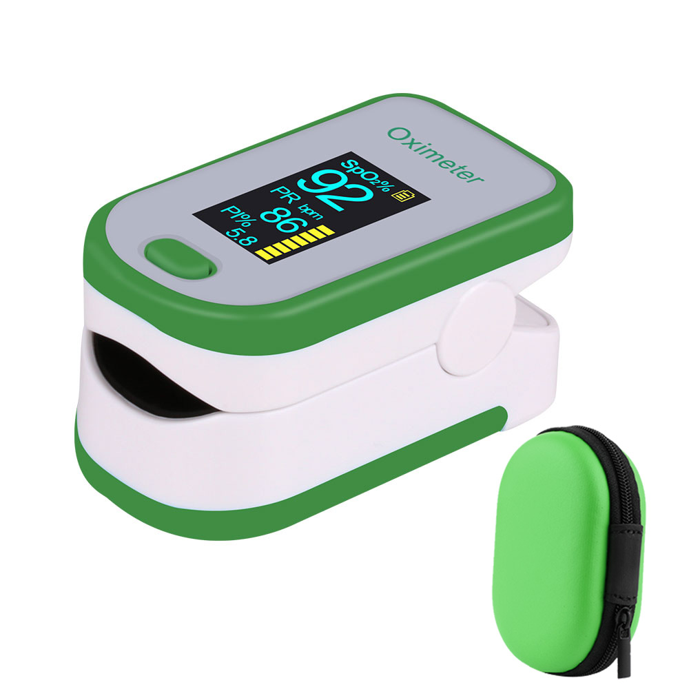 Rz Draagbare Vinger Pulsoxymeter Digitale Pulsioximetro Huishoudelijke Gezondheid Monitor Hartslag SPO2 Pr Saturimetro Pulsoximeter: M130-Green-bag