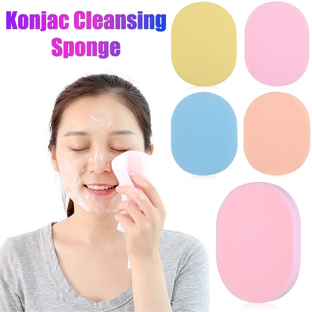 4 colores Natural Konjac Konnyaku cosmético puff facial cara de esponja limpieza profunda cuidado Facial maquillaje facial en polvo Herramientas de limpieza