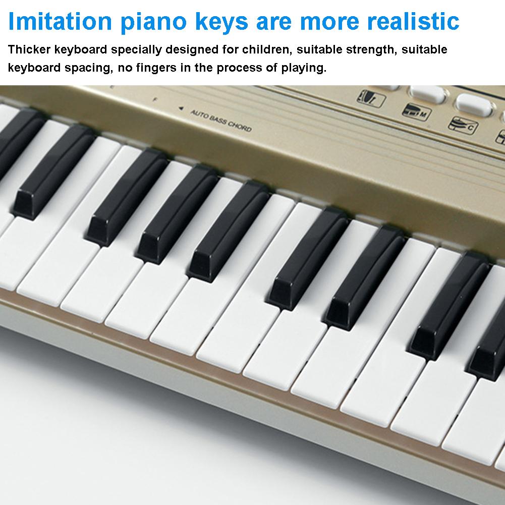 61 Keys Electronic Piano Keyboard Kids Piano Keyboard Music Instrument Learning Keyboard with Microphone for Kids Early Educatio