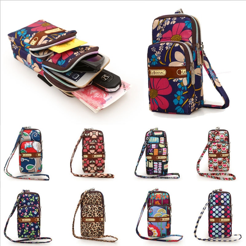 Multi-color Kleine Cross Body Portemonnee Voor Womens Schoudertas Meisjes Oxford Doek Mobiele Telefoon Tassen