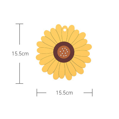 Sunflower Potholder Pot Mat Home Dining Mat Plate Mat Table Mat Anti-scalding Tea Coaster Bowl Mat: Yellow-M