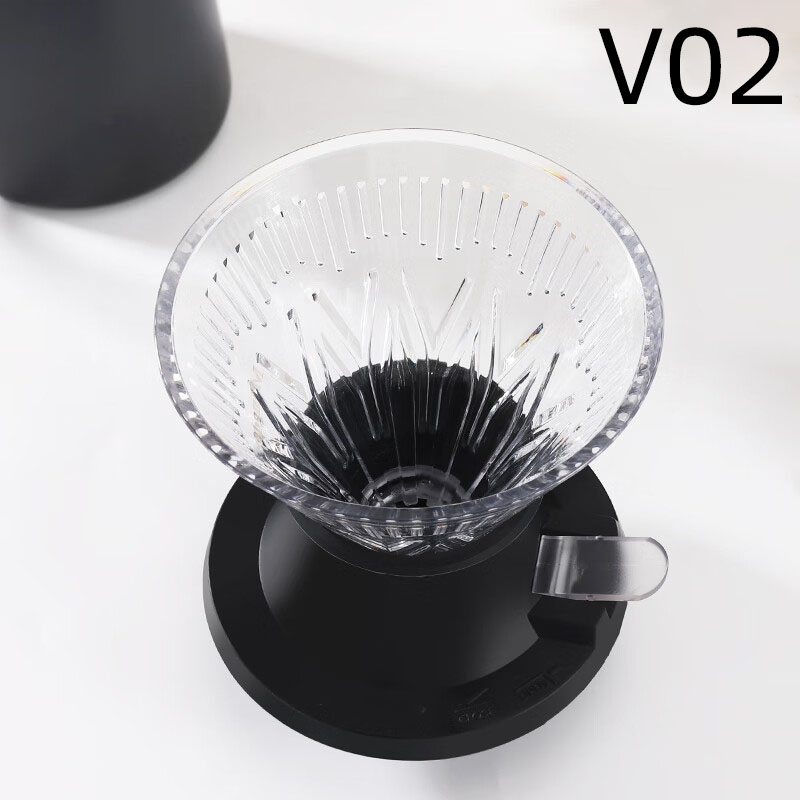 Kubek z filtrem robić kawy wielokrotnego użytku, ręcznie parzony papierowy filtr robić kawy, zanurzeniowy filtr, lejek w kształcie litery V: Jasno szary