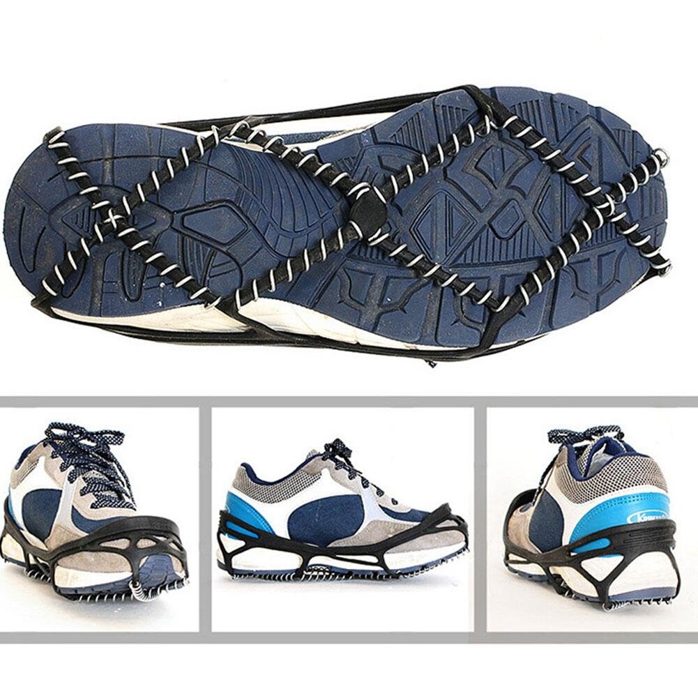 1 Pair Non-Slip Crampons Ice Grip Ice Snow Route Camping Outdoor Sports Shoe Cover Walk Traction Cleats Ice Crampon Shoe Cover
