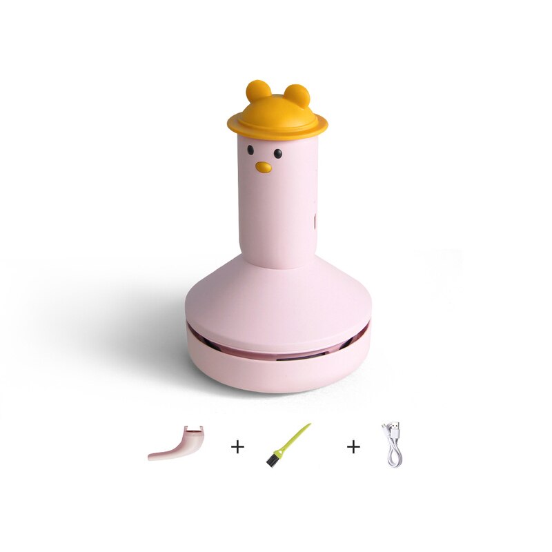 Mini Desktop Vacuum Cleaner Office Desk Dust Home For High Suction Table Keyboard Cleaning Computer Sweeper Stationery Supplies: Pink