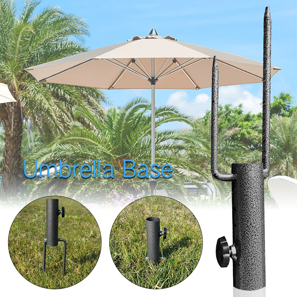 Paraply jordspyd parasol stativ holder rustfrit robust stabil højtydende praktisk bærbar terrasse jordspyd parasol stativ