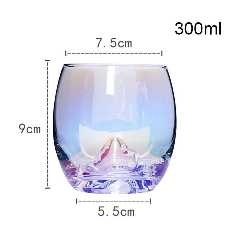 300ml Regenbogen Glas Tasse Kreative Träne Blei-freies Whiskey Glas Frühstück Milch Tee Kaffee Saft Tasse Heimat Sekretariat trinken Glas