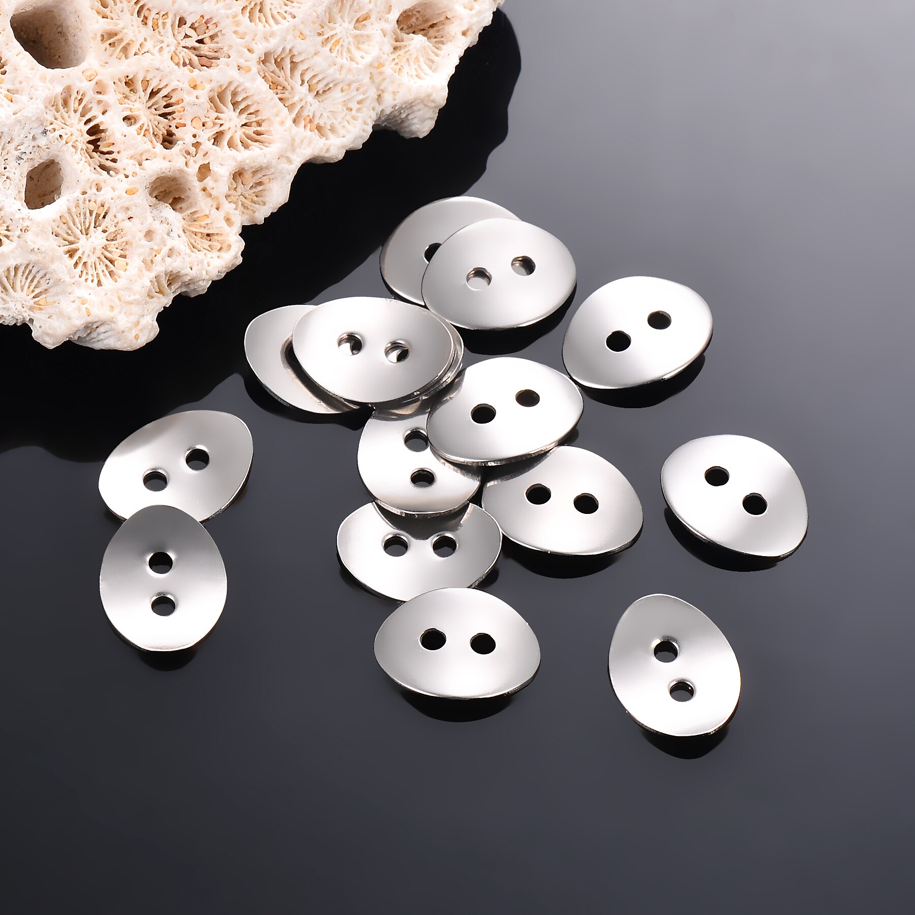 Fecho de aço inoxidável, 25 peças, conectores para pulseira, colar, pulseira, branco, marcação em branco, para fazer joias