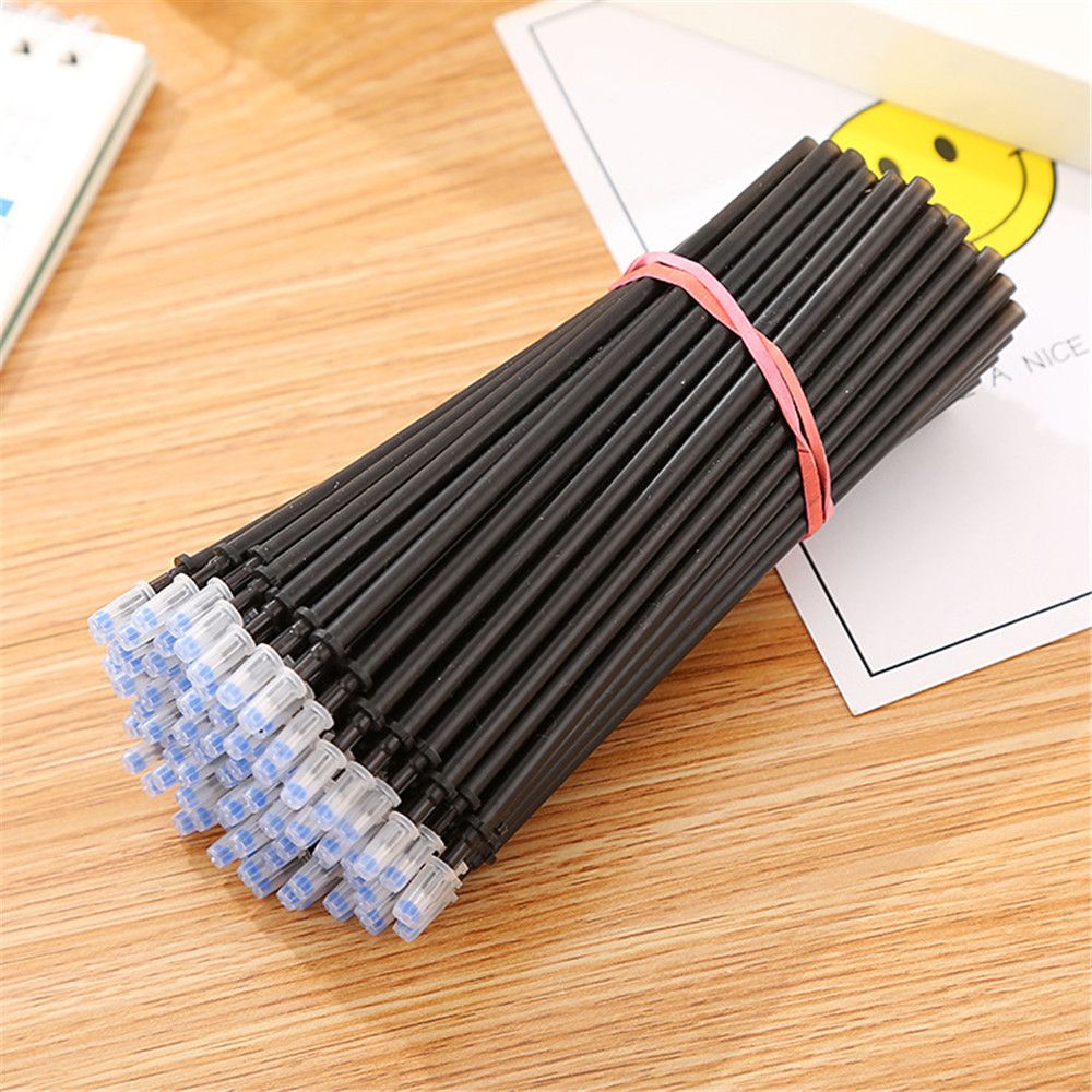 20pcs/set 0.5mm Erasable Gel Pen Refills Red Blue Black Ink Pen Replacement Painting Refills Office Writing Stationery Supplies: black