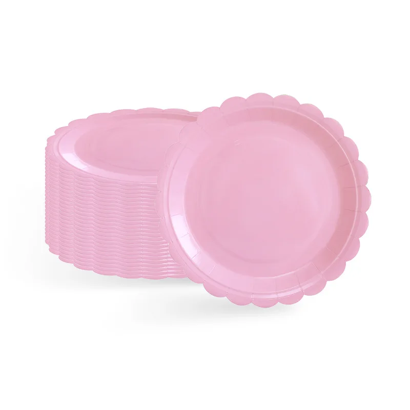 Effen papieren bordjes, bekers, servetten, tafelkleden en servies voor feestjes, kinderfeestjes en festivals.