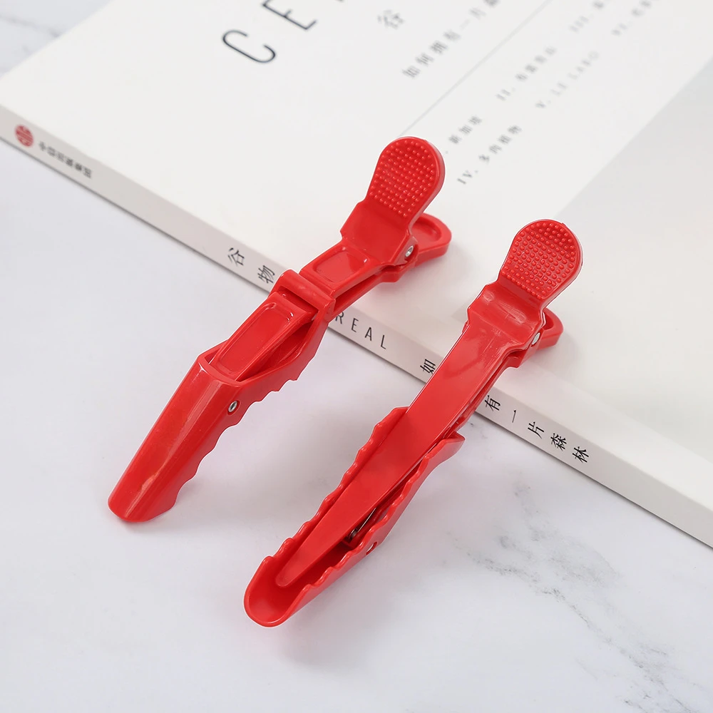 6pcs/Lot Plastic Hair Clip Hairpin Hairdressing Clamps Claw Section Alligator Clips Barber For Styling Salon Accessories