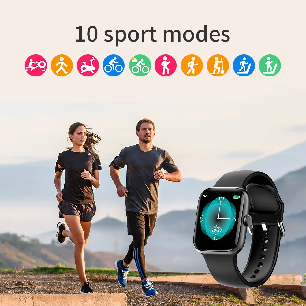 Rundoing NY16 Smartwatch - Full Touchscreen, IP68 Waterproof Aluminum Alloy Case for Android & iOS