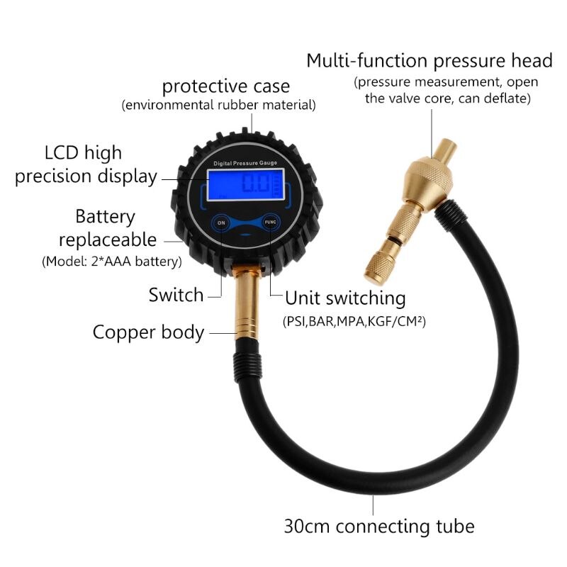 Digital snabb däck luft deflator tryckmätare 4wd 4 x 4 terrängbil  j6pc