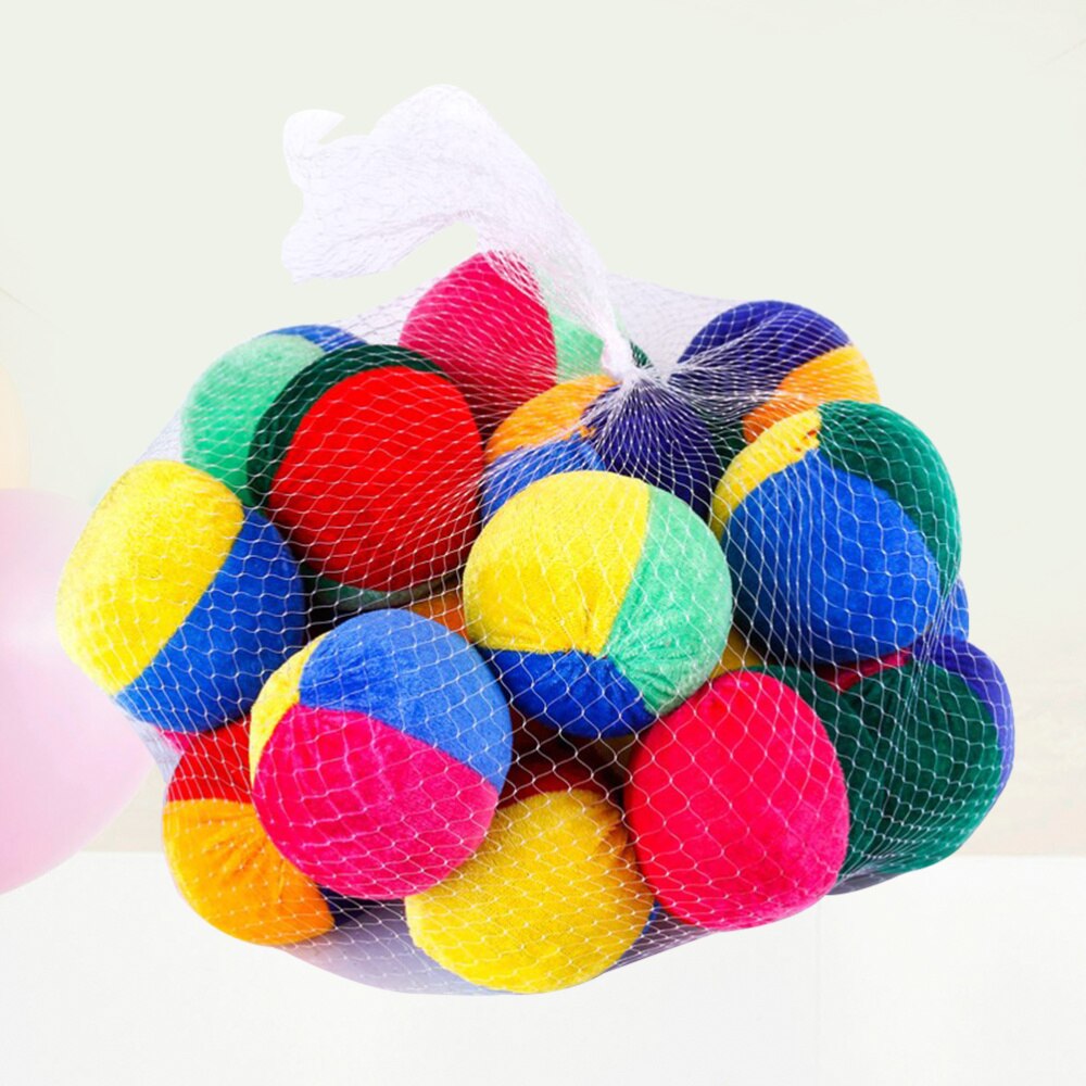 20pcs tessuti morbidi palline da giocoleria Set divertente giocattolo da gioco all&#39;aperto al coperto per bambini bambini (colore casuale)