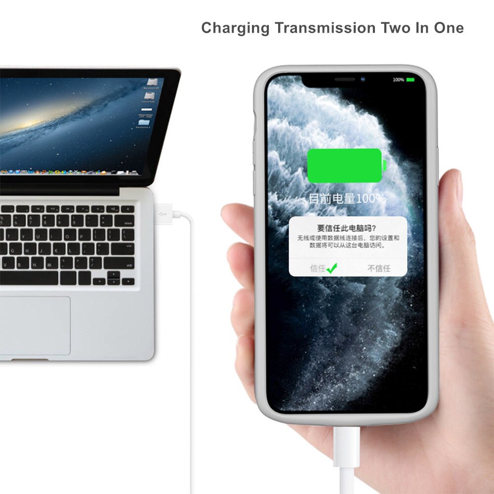 6000 mah til iphone 11 11 pro 11 pro max batterioplader cover smartphone cover power bank til iphone 11 pro max oplader cover