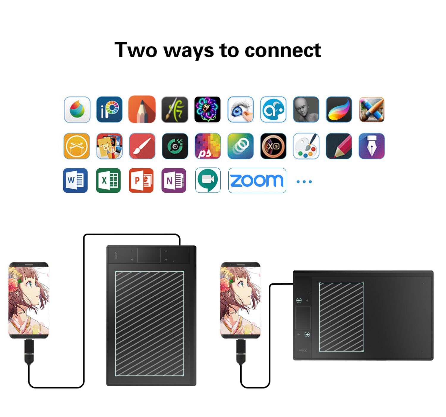 VEIKK A30 Digital Tablet Graphics Drawing Tablet &quot;10x6&#39;&#39; Painting Pad 8192 Level Graphic Tablet with battery-free Pen