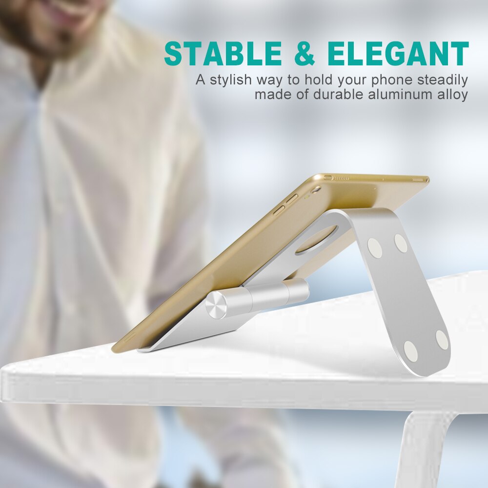 Tabletstandaard van aluminium, verstelbare houder voor ipad pro 10.5, 10.2 mini air 2, xiaomi iphone 11 xr , 8 7 e-reader, bed, luie ondersteuning
