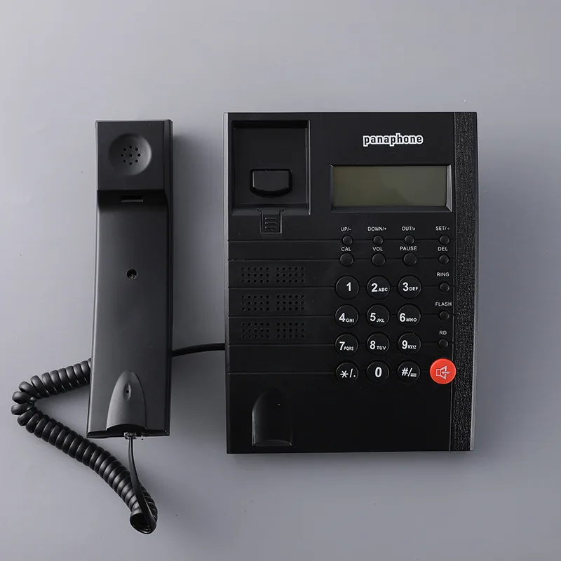 Bekabelde vaste telefoon met vaste telefoon en nummerherkenning Telefoon voor thuiskantoor Hotel: Black