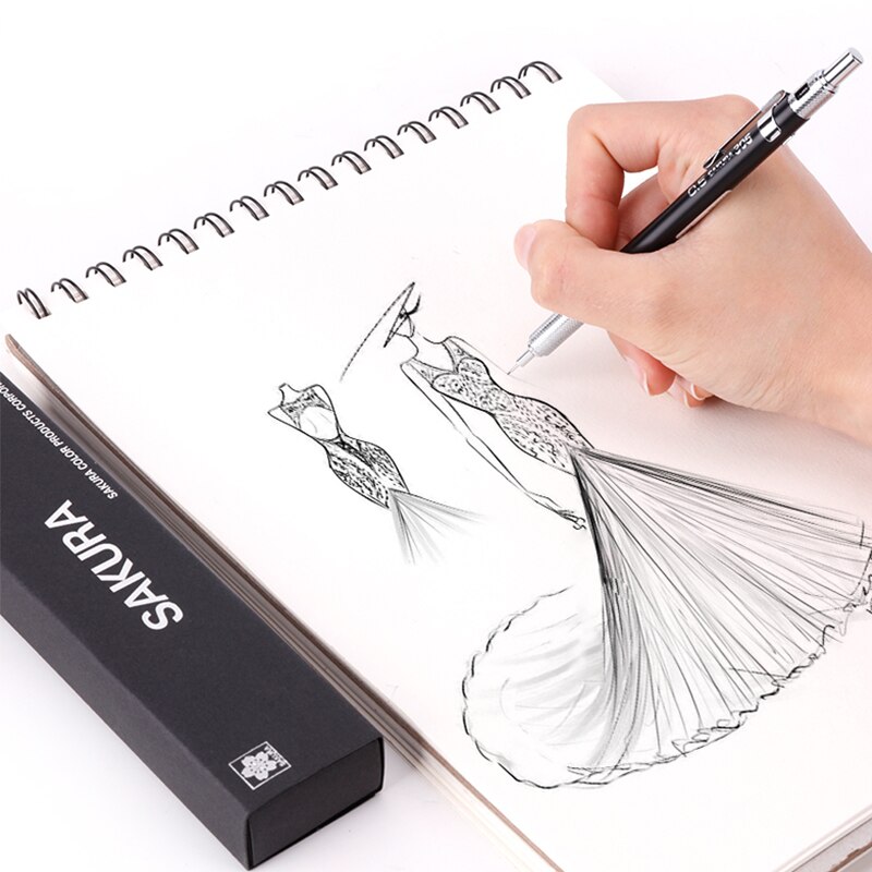 1Pcs Sakura XS-303 Metalen Staaf Anti-Gebroken Kern Tekening Automatische Potlood 0.3Mm/0.5Mm Niet te Breken Schets Hand Getekende Comics