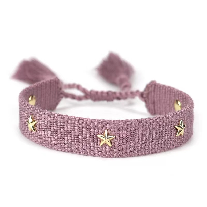 Bracciale dell'amicizia intrecciato per donne con piccole stelle Braccialetti di gioielli impilabili estivi Regali per la sorella: Verde Dragonly