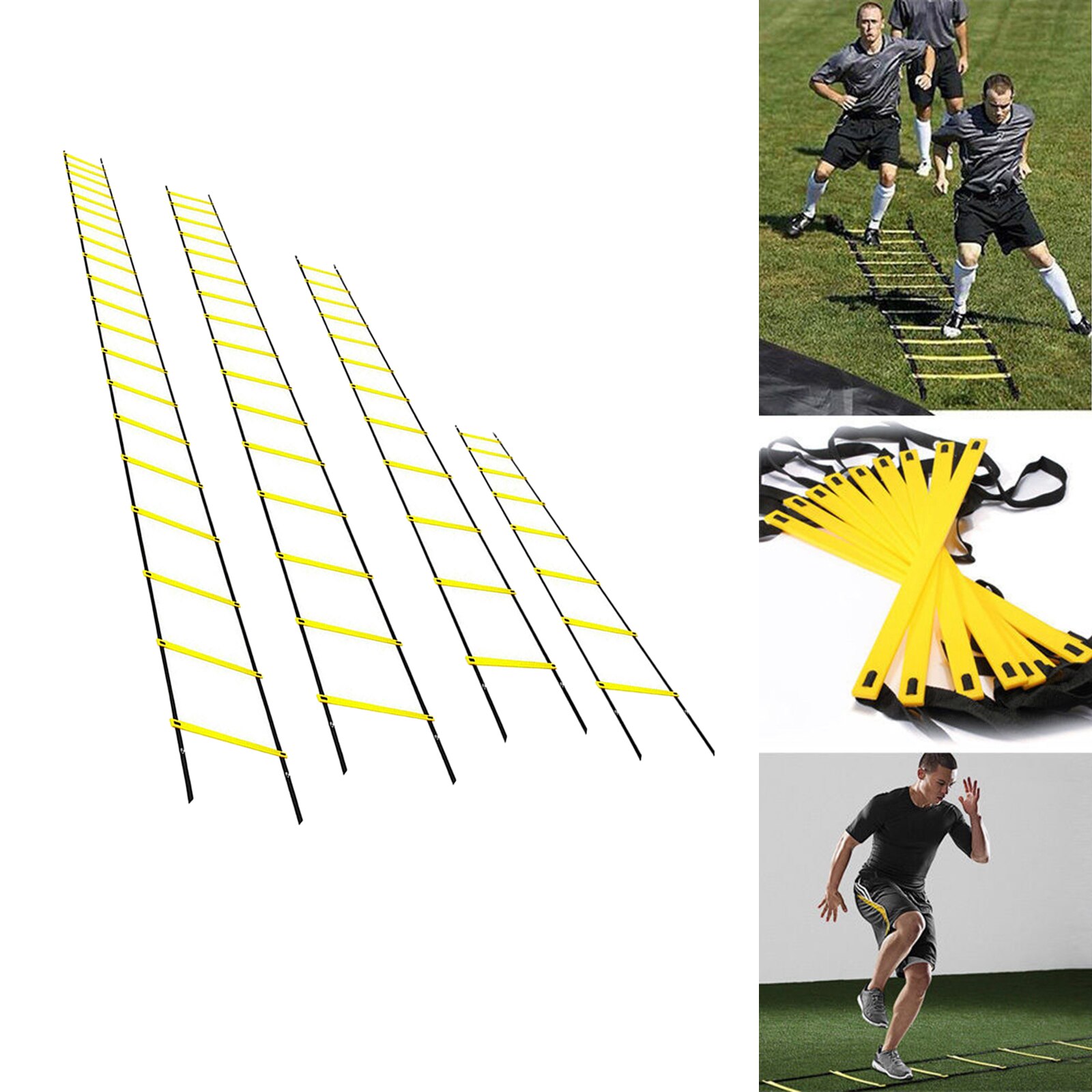 Agility Ladder Training Set - 8/12/16/20 Rung Speed Ladder Voor Indoor Outdoor, voetenwerk Apparatuur Voor Voetbal Boren