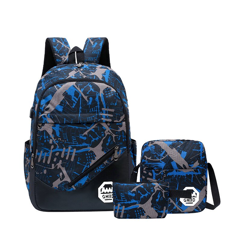 3 pz/set zaini maschili borse da scuola per le donne 2022 ragazzi una spalla grande borsa da viaggio per studenti zaino da scuola per uomo sac mochila