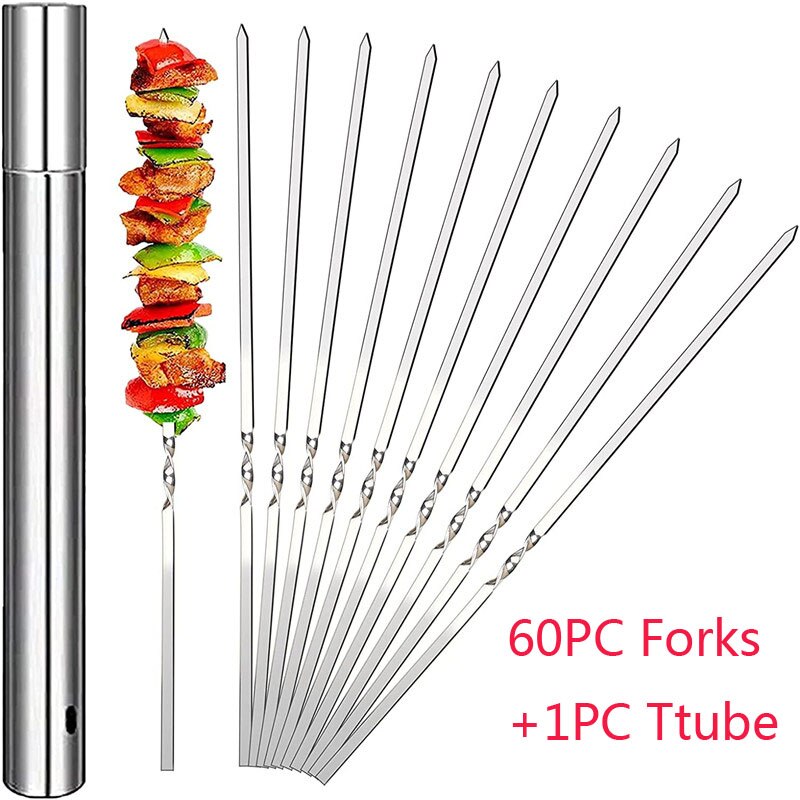 Stainless Barbecue Needle Stick Tube BBQ Needle Me... – Grandado