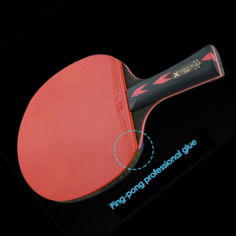 Conjunto de raqueta de tenis de mesa de carbono de 5 estrellas mejorado 2 uds, palo de Paddle de Ping Pong ligero y potente con buen Control