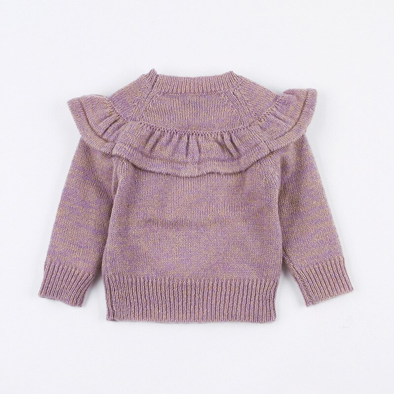 Efterår vinter dejlige toddler baby piger sweater toppe langærmet store flæser pullover outfit 0-3y bc816