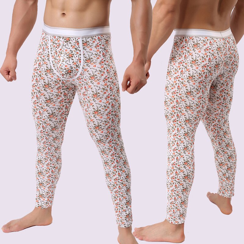 Soutong Winter Warm Men Long Johns Cotton Printed Thermal Underwear Men Thermo Underwear Long Johns Underpants qk06