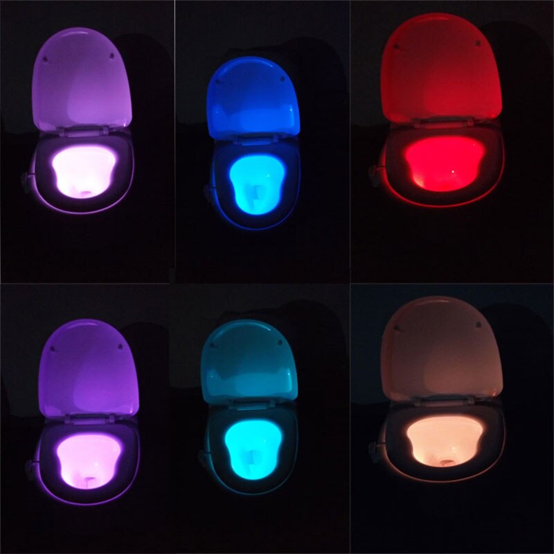 8 farben Wc Sitz Bewegung Aktiviert LED Licht Sensor Automatische LED Licht Empfindliche Wc Nacht Licht Schlecht Zubehör