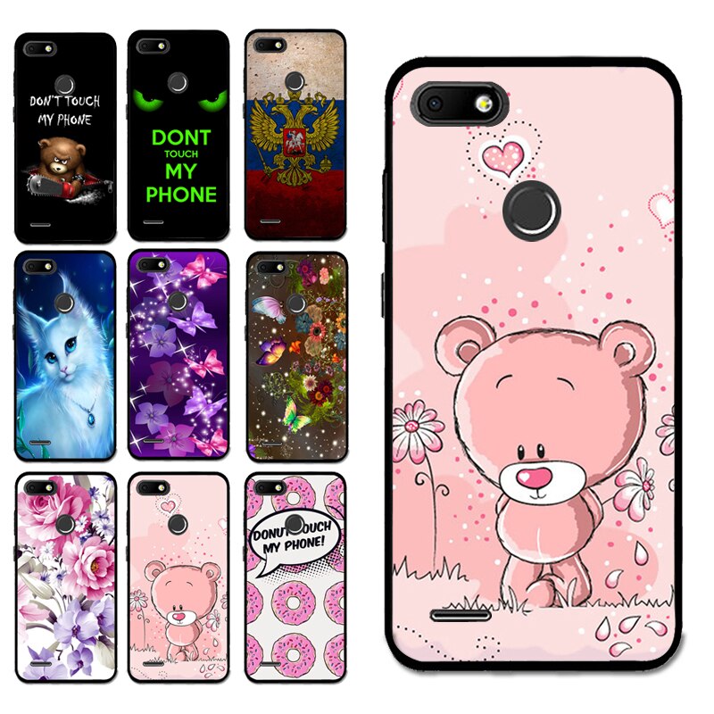 For BQ 5512 Case Don't touch my phone Bear Silicon TPU Cover for BQ 5512L STRIKE FORWARD Animal Shell Bag Housing Phone Cases