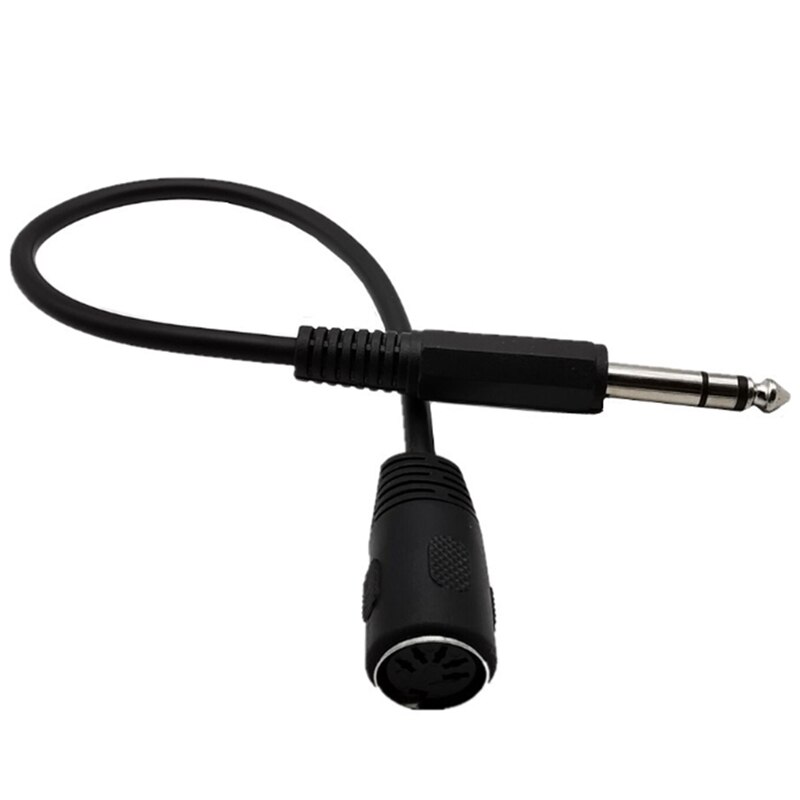 Câble MIDI Din femelle à 5 broches, câble d&#39;extension Audio stéréo TRS mono-prix 6.35mm (1/4 pouce) mâle