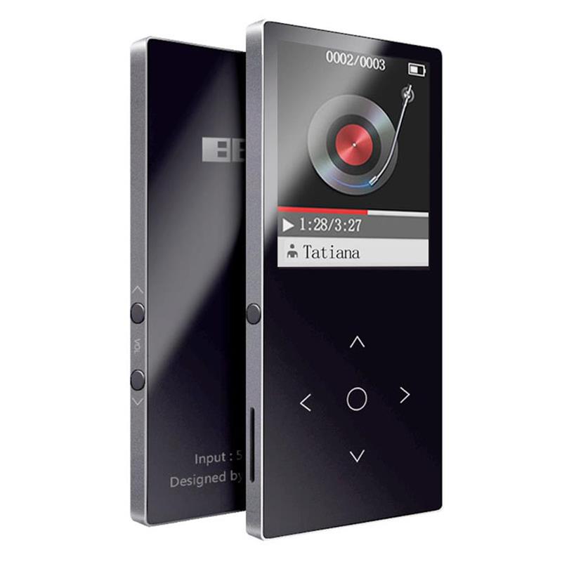 BENJIE K8 Ultra mince Bluetooth MP4 lecteur tactile bouton 8GB lecteur de musique 1.8 pouces écran couleur sans perte HiFi son avec Radio FM