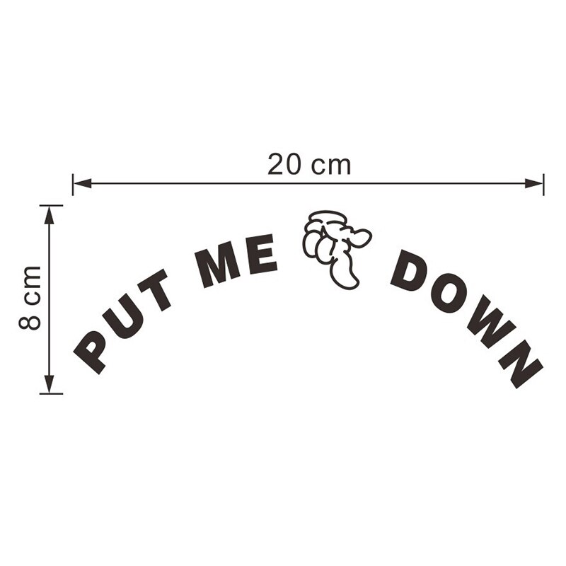 High Effective Gesture Hand Decal Funny Bathroom Toilet Seat Wall Sticker Sign For PUT ME DOWN Toilet Sticker Brown