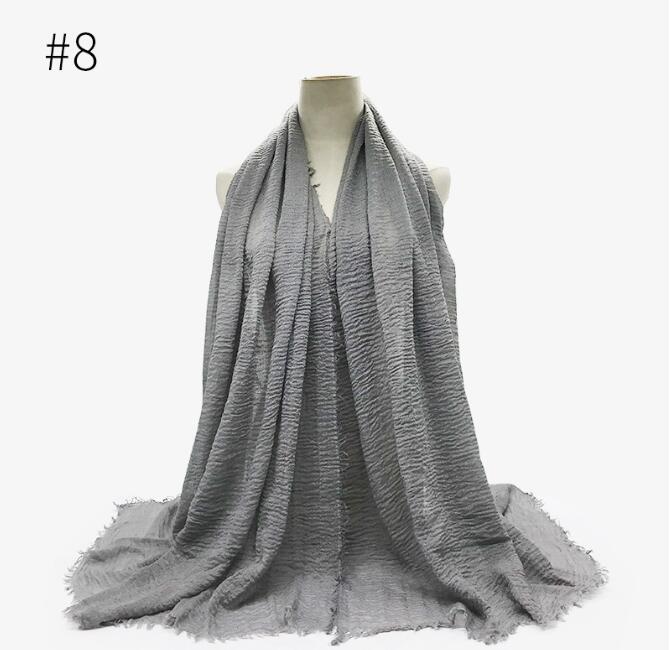 Écharpe Hijab en viscose de coton, 10 pièces, , écharpe, châle à la , bon marché, enveloppe musulmane, 50% pièces: 8