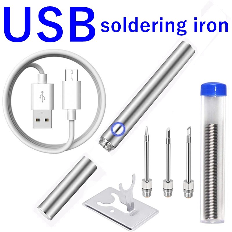 510 interface battery-powered soldering iron USB charging with solder wire wireless charging solder: TIP-B C K