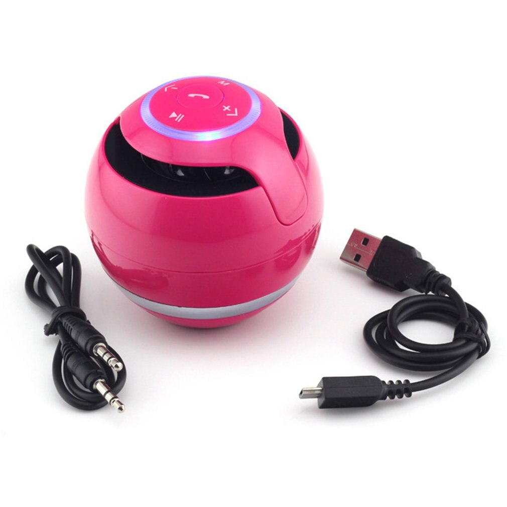 ZK50 Mini Bluetooth Speakers Draagbare Bal Met Led Licht Draadloze Speaker Muziek Bluetooth Speaker Bass Stereo Subwoofer Mic Fm