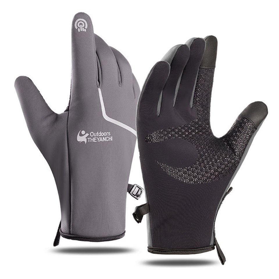 Waterdichte Winter Warme Handschoenen Sneeuw Ski Handschoenen Snowboard Handschoenen Motorrijden Winter Touchscreen Handschoenen: gray / XL