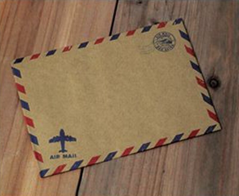 Enveloppes Kraft Air Mail, enveloppes de mariage blanches, enveloppe en papier marron, enveloppes d&#39;invitation, emballage airmail vintage: kraft