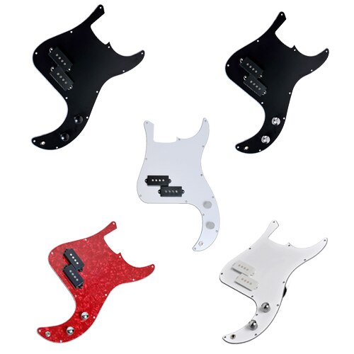 Bass Loaded Pickguard Prewired For PB Precision Bass P-Bass w/ 2 Pickups 1 Jack 2 Potentiometer Guitar Parts Replacement 3 Ply