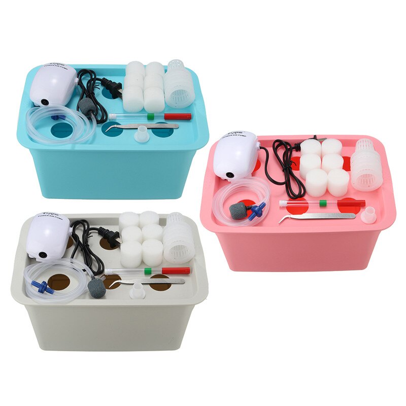 220V Plant Site Hydroponic System Kit 6 Holes Nursery Pot Soilless Vegetables Cultivation Seedling Box Garden Plant Grow Box Kit
